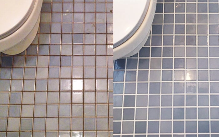 Before and After Cleaning Tiles