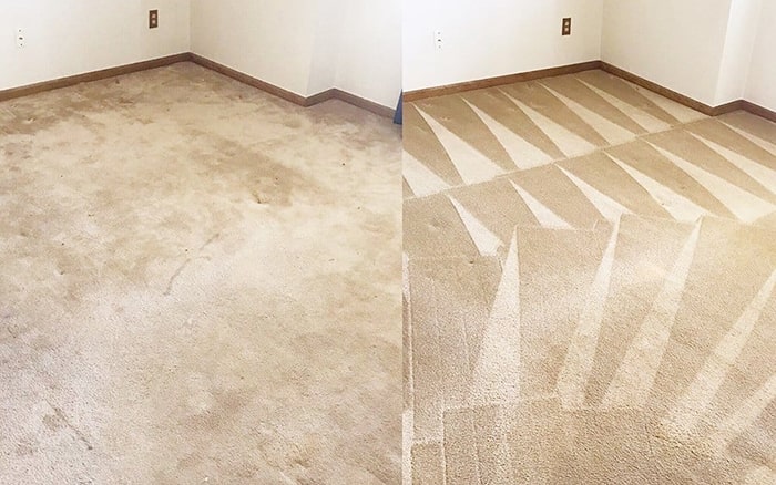 Before and After Cleaning Carpets